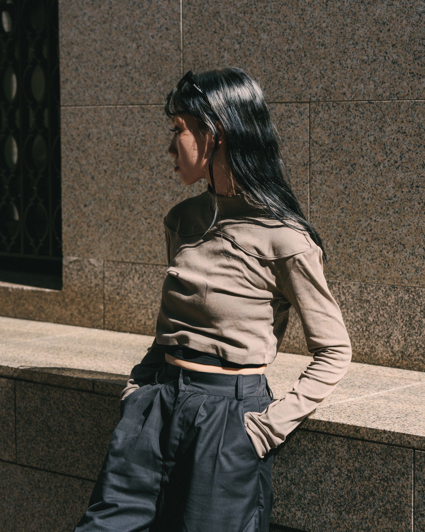 
                  
                    Ruched Long Wide Trousers Steel Grey【L24-45SG】
                  
                
