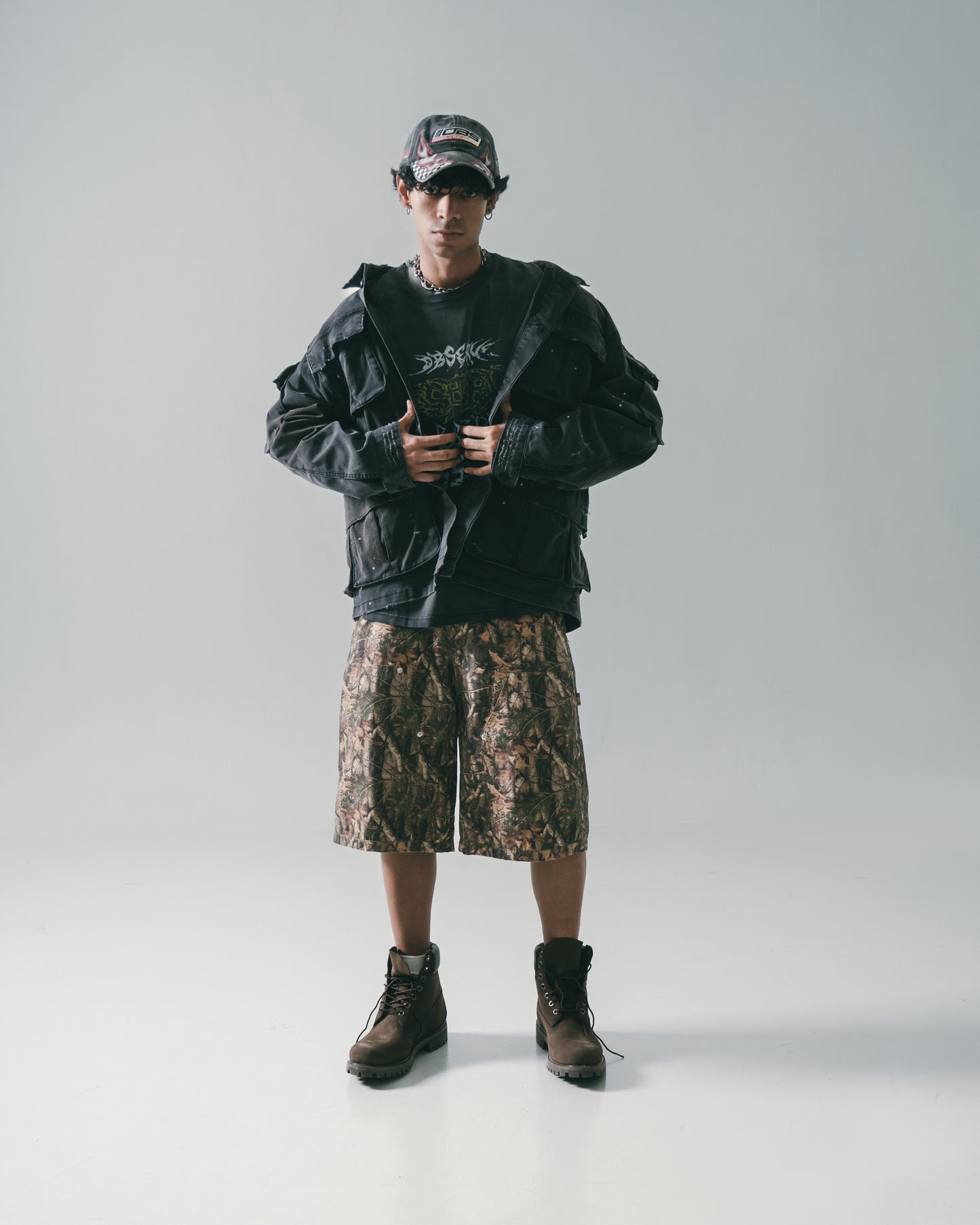 
                  
                    Double Knee Camo Shorts Woodland【M25-02WL】
                  
                
