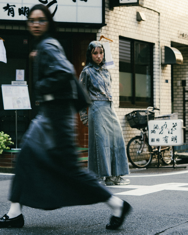 
                  
                    Cropped Fit Denim Jacket Mid Blue【L24-54MB】
                  
                