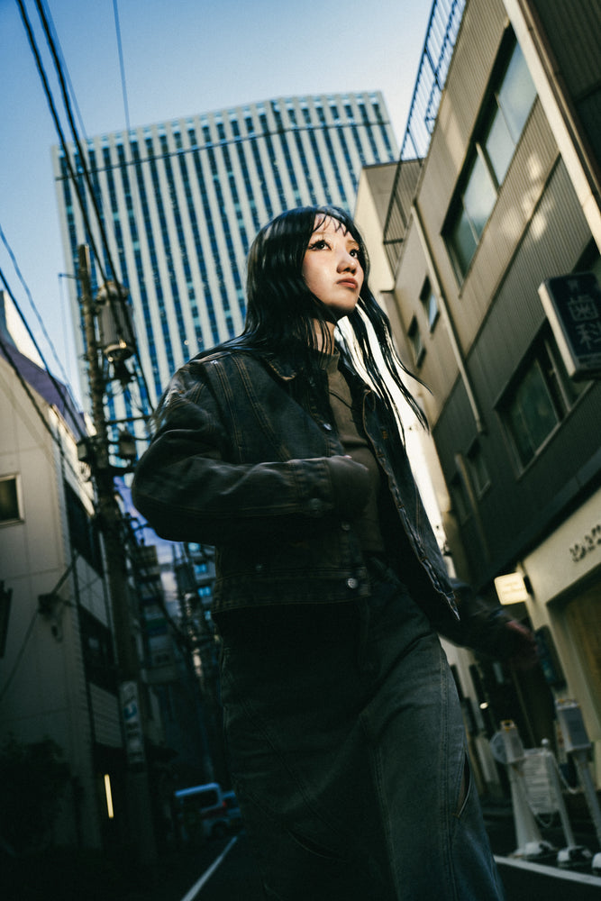 
                  
                    Cropped Fit Denim Jacket Mid Blue【L24-54MB】
                  
                