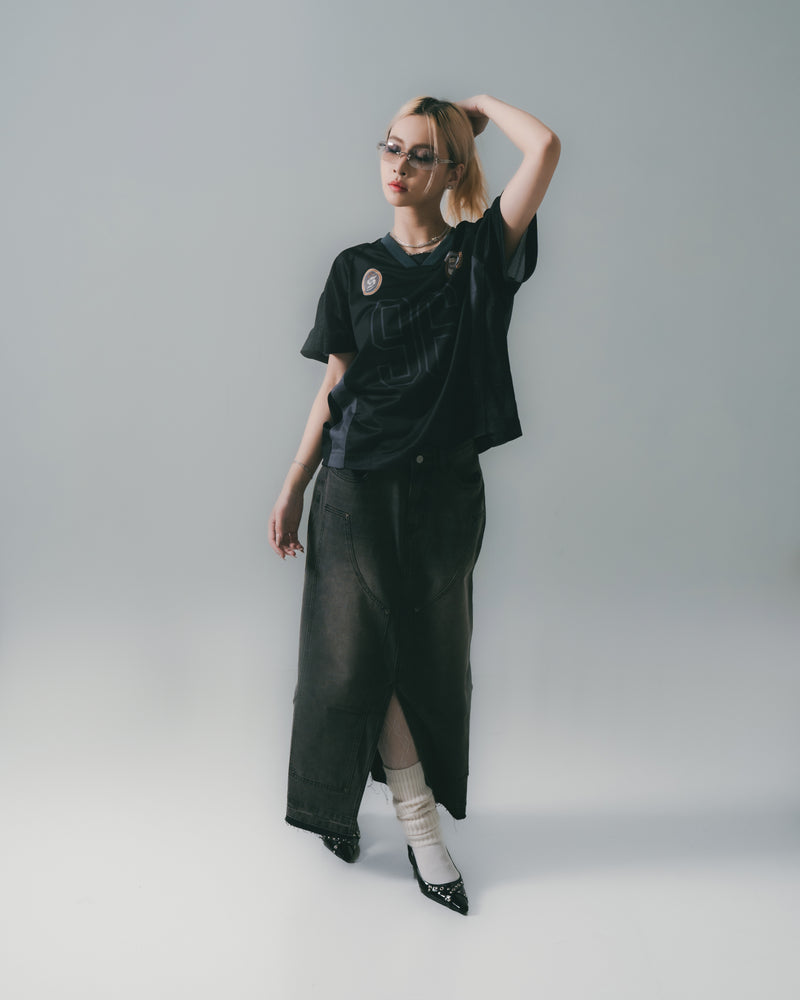 
                  
                    Football Mesh Oversize T-Shirts Black【L25-T01BK】
                  
                