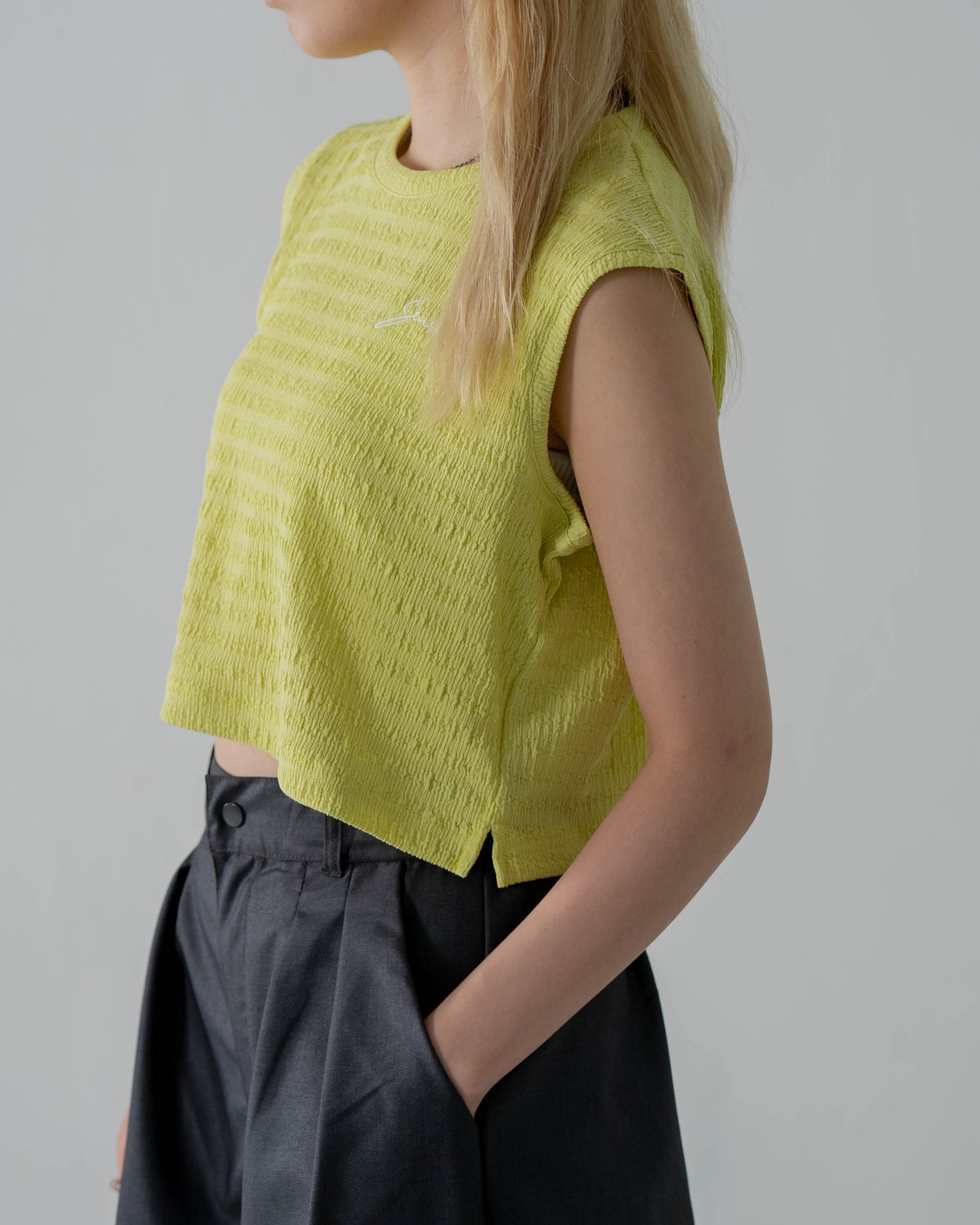 
                  
                    Seersucker Vest Lime Green【L23-23GN】
                  
                