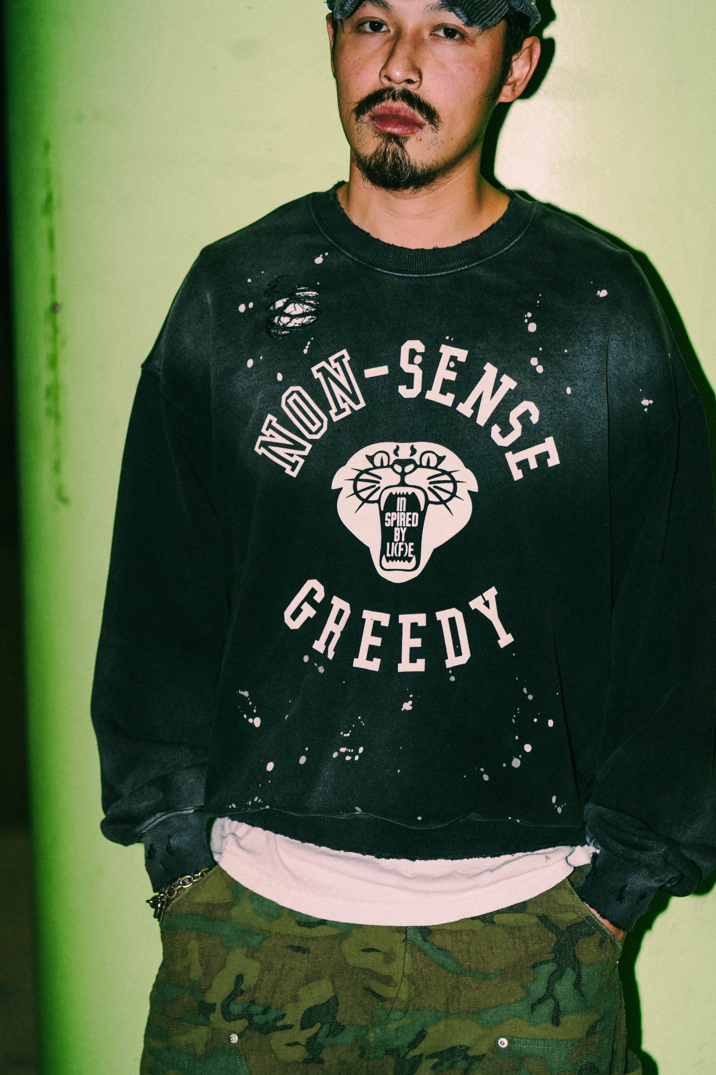 
                  
                    Wash Faded Crewneck Black【Nonsense-02BK】
                  
                