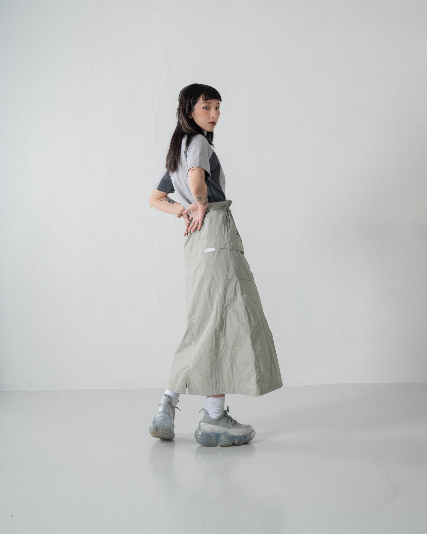 
                  
                    Dedicated Half Zip Cropped Top White【L24-06WH】
                  
                