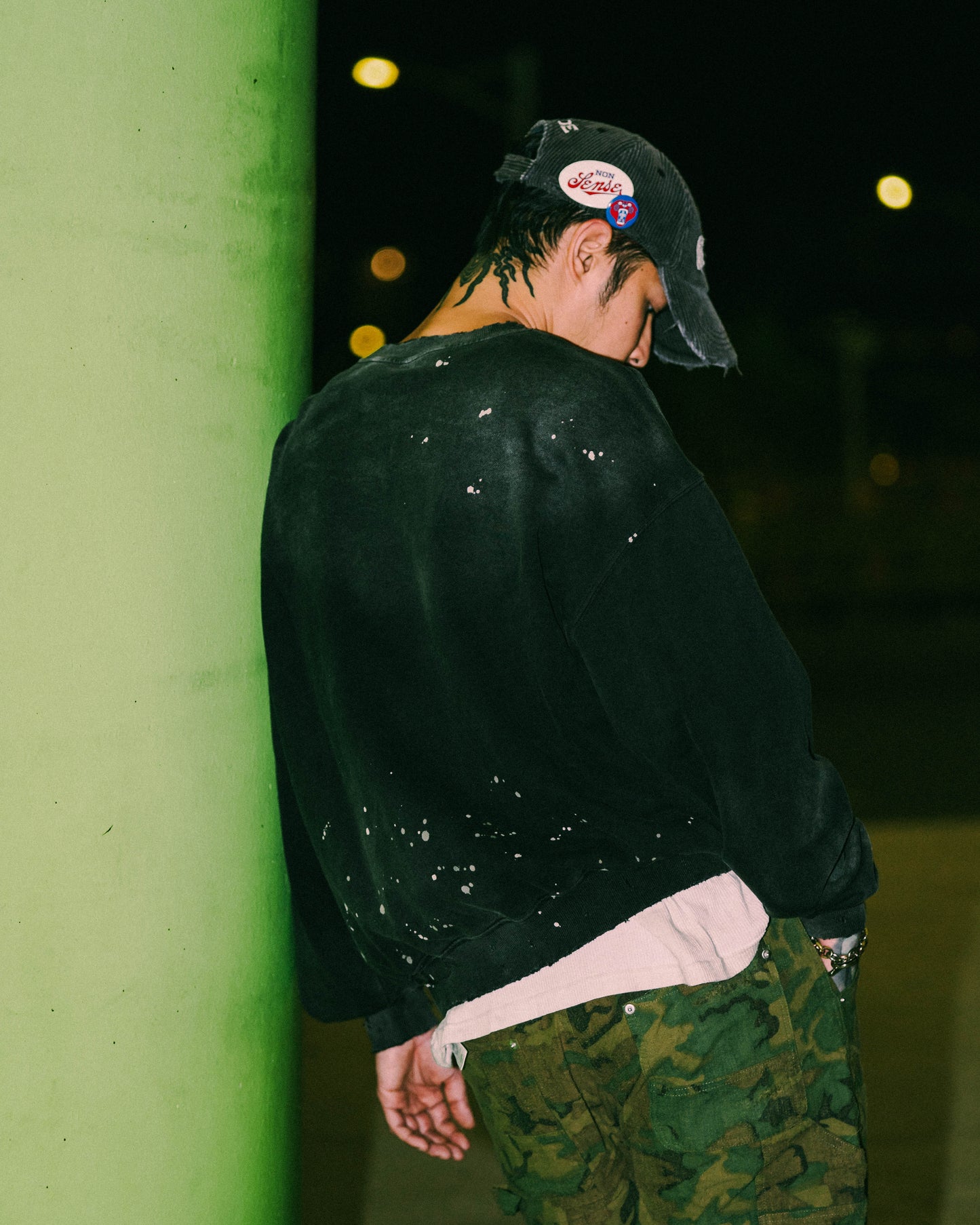 
                  
                    Wash Faded Crewneck Black【Nonsense-02BK】
                  
                