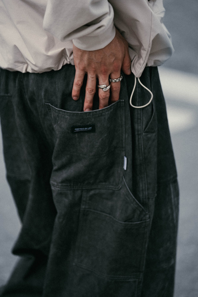 
                  
                    Dusty Washed Trousers Carbon Black【M23-54CB】
                  
                