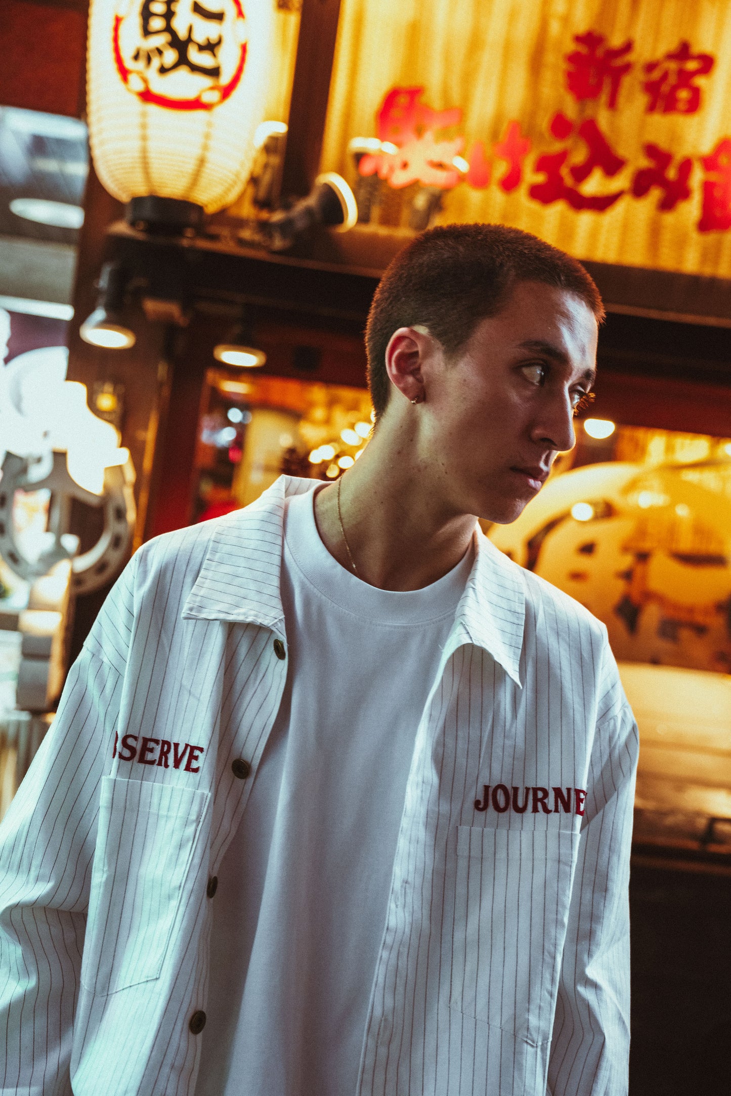 
                  
                    Stripe Patch Worker Jacket White【M24-40WH】
                  
                