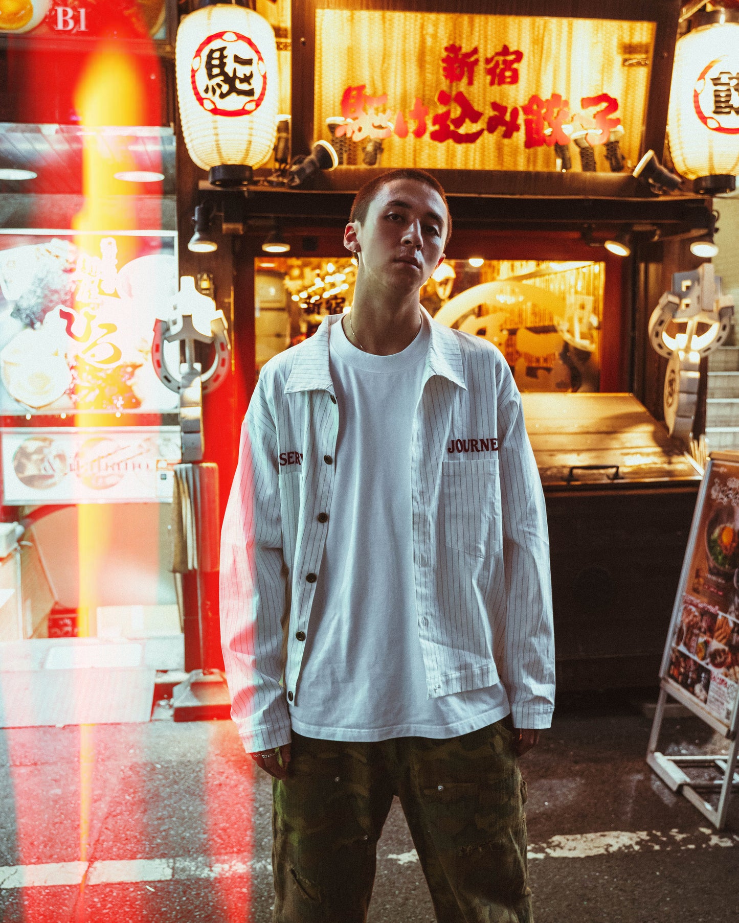 
                  
                    Stripe Patch Worker Jacket White【M24-40WH】
                  
                