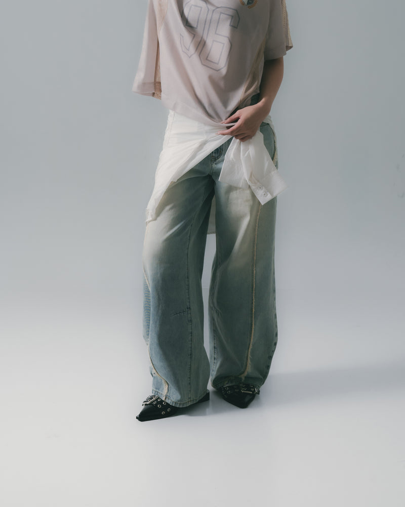 
                  
                    Football Mesh Oversize T-Shirts Beige【L25-T01BE】
                  
                