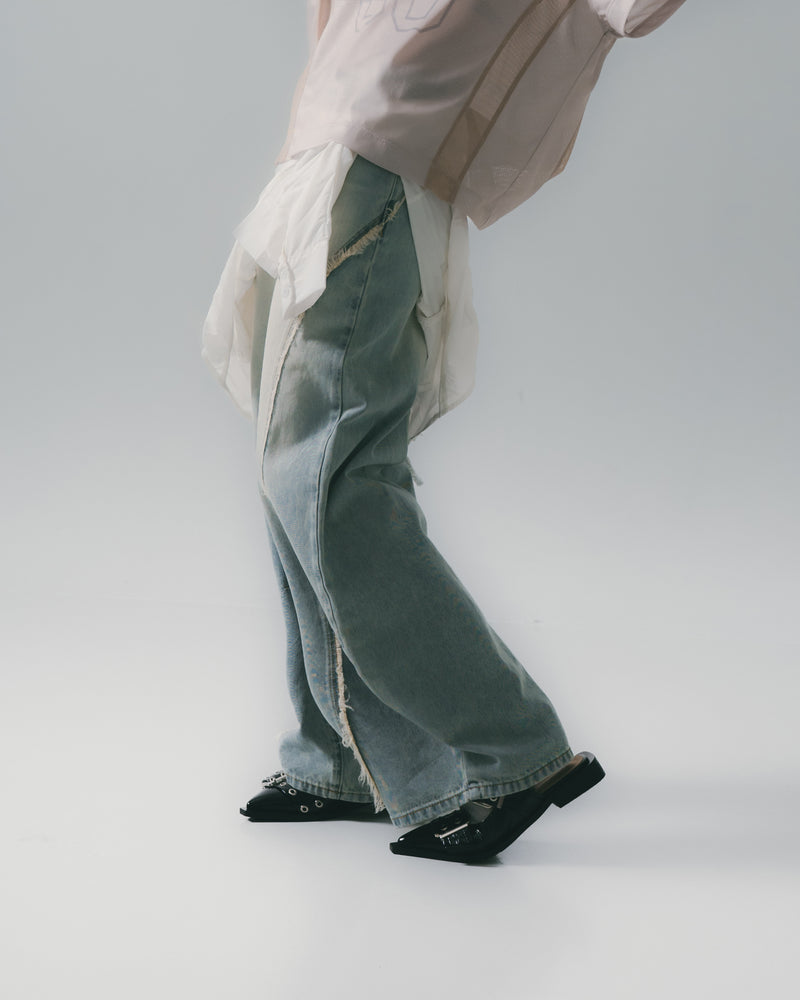 
                  
                    Twist Seam Baggy Denim Jeans Light Indigo【L25-05LI】
                  
                