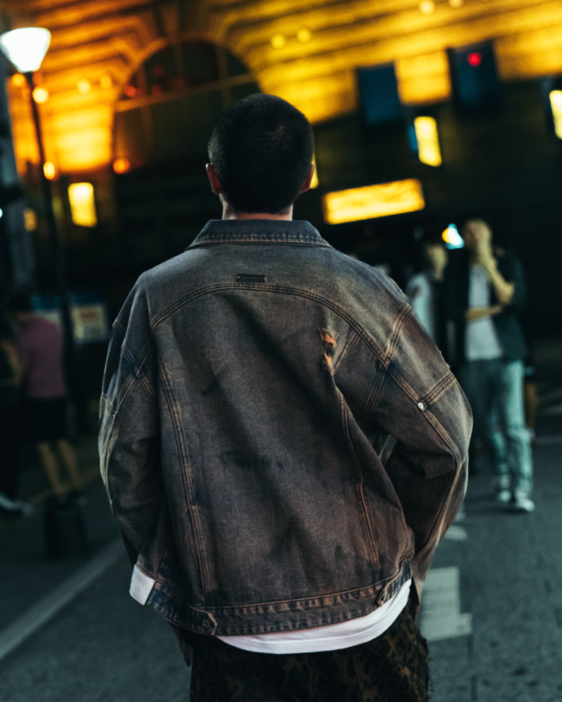 
                  
                    Cropped Fit Denim Jacket Mid Blue【L24-54MB】
                  
                