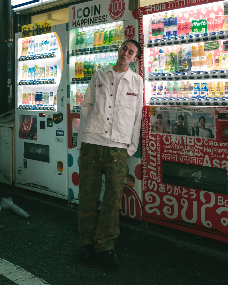 
                  
                    Stripe Patch Worker Jacket White【M24-40WH】
                  
                