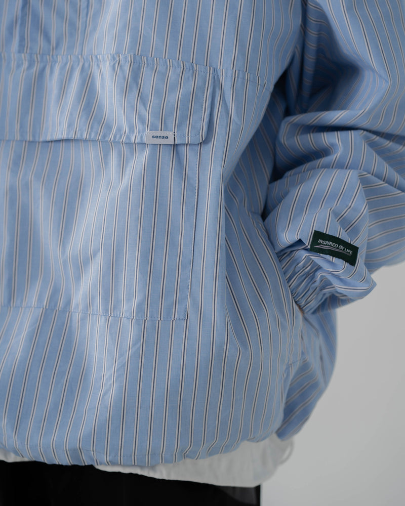 
                  
                    Stripe Zip up Pullover Acid Blue【M23-40AB】
                  
                