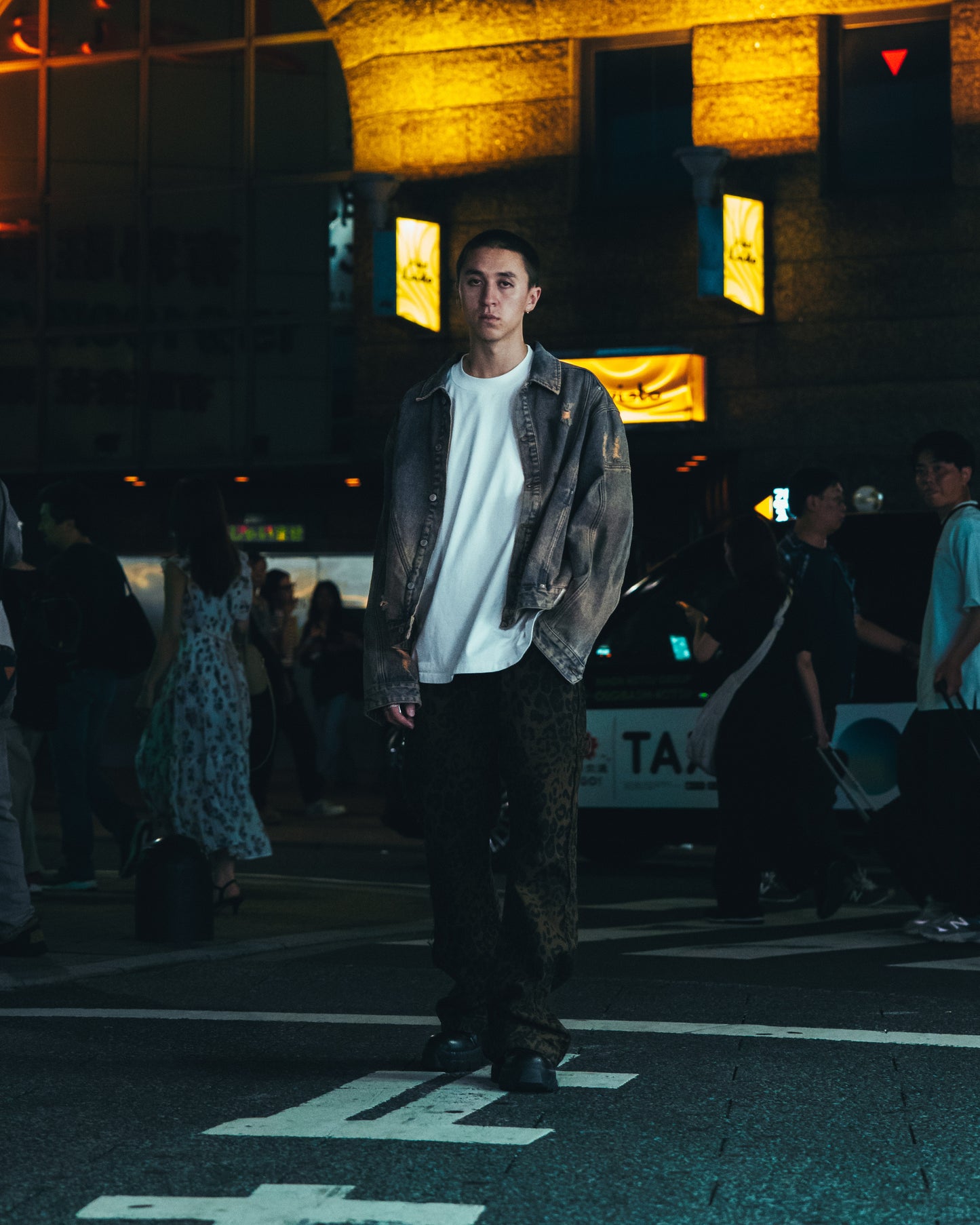 
                  
                    Cropped Fit Denim Jacket Mid Blue【L24-54MB】
                  
                