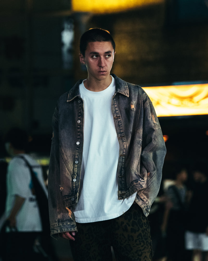 
                  
                    Cropped Fit Denim Jacket Mid Blue【L24-54MB】
                  
                