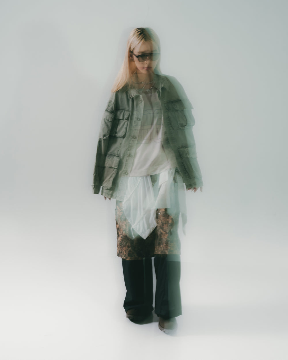 Football Mesh Oversize T-Shirts Beige【L25-T01BE】
