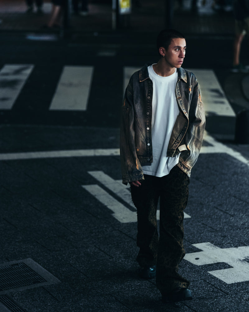 
                  
                    Cropped Fit Denim Jacket Mid Blue【L24-54MB】
                  
                