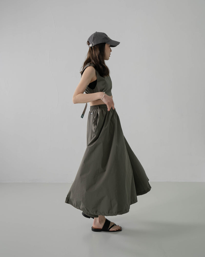 
                  
                    Sporty Nylon Full Skirts Olive【L23-12OL】
                  
                