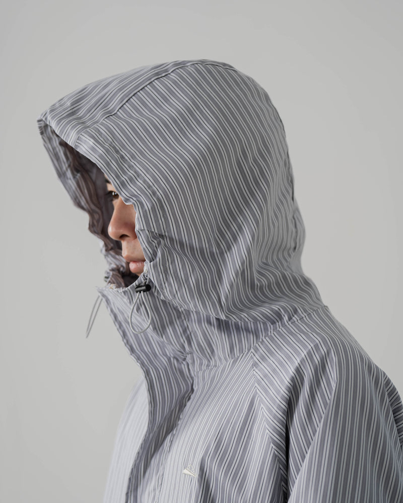 
                  
                    Stripe Zip up Pullover Pale Grey【M23-40PG】
                  
                