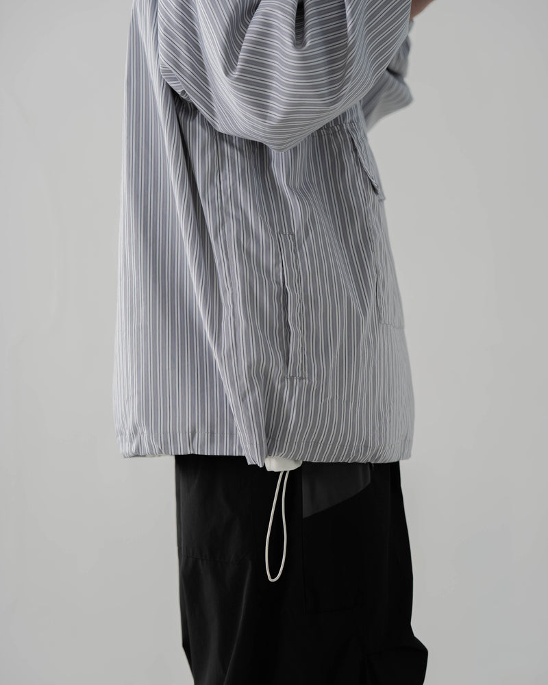 
                  
                    Stripe Zip up Pullover Pale Grey【M23-40PG】
                  
                