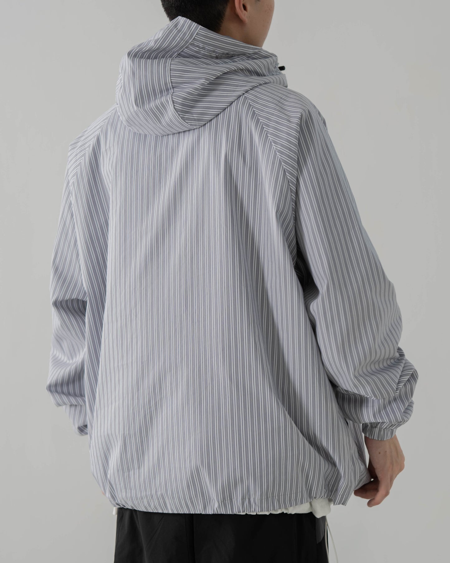 
                  
                    Stripe Zip up Pullover Pale Grey【M23-40PG】
                  
                