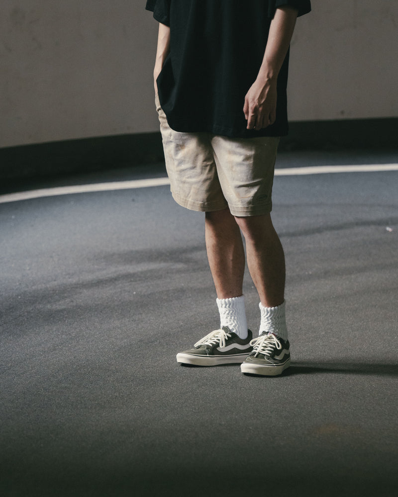 
                  
                    Heavy Washed Smudged Chino Short Khaki【M24-02KA】
                  
                
