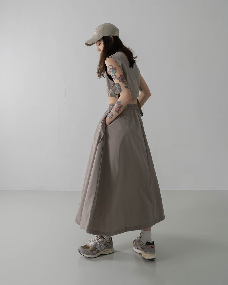 
                  
                    Sporty Nylon Full Skirts Khaki【L23-12KA】
                  
                