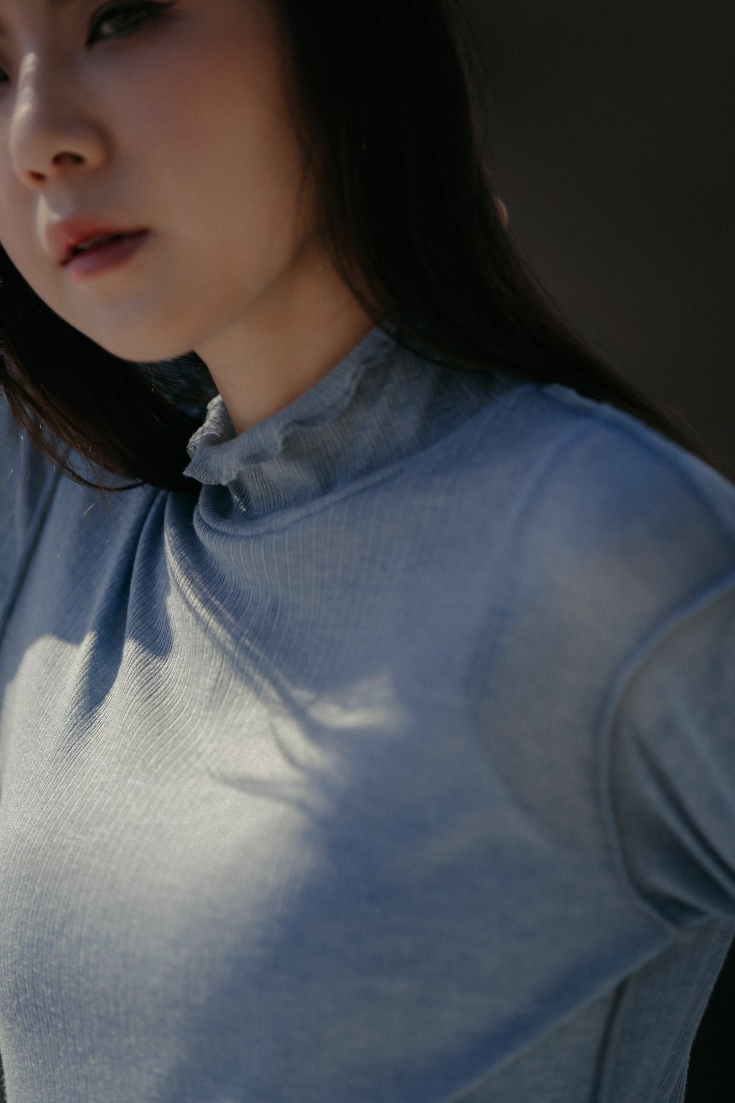 
                  
                    High Neck Light Cotton Top Milk Blue【L23-40MB】
                  
                