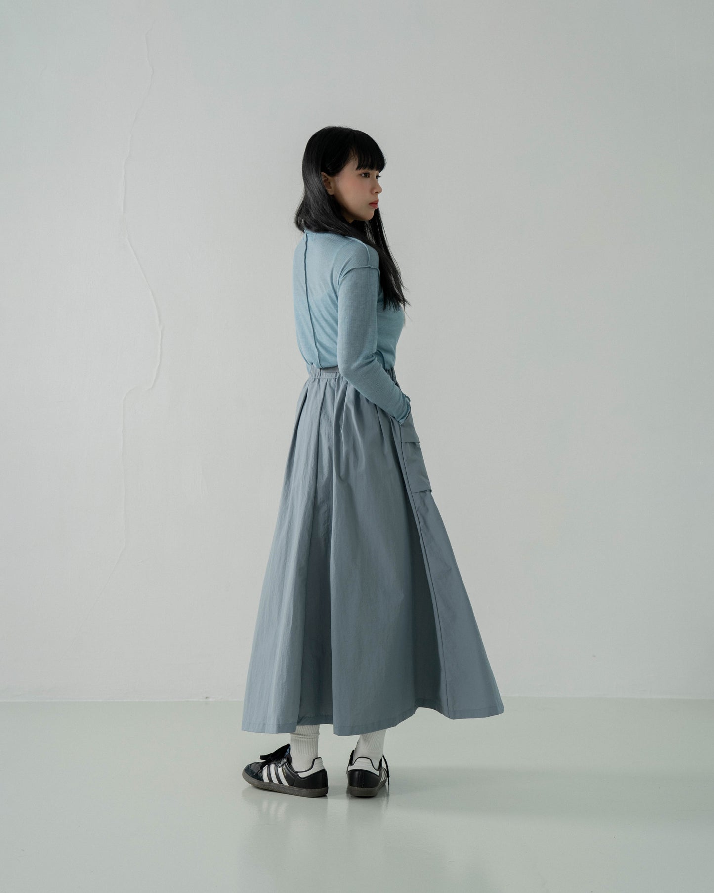 
                  
                    High Neck Light Cotton Top Milk Blue【L23-40MB】
                  
                