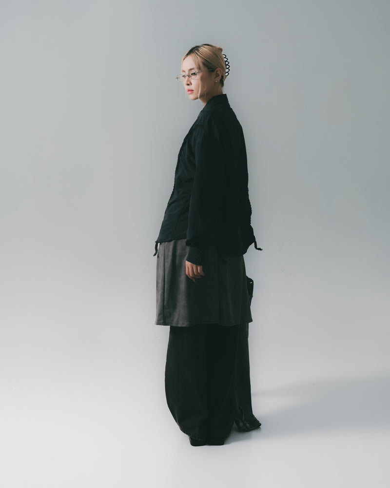 
                  
                    Chest Hole Oversize Shirt Black【L25-22BK】
                  
                