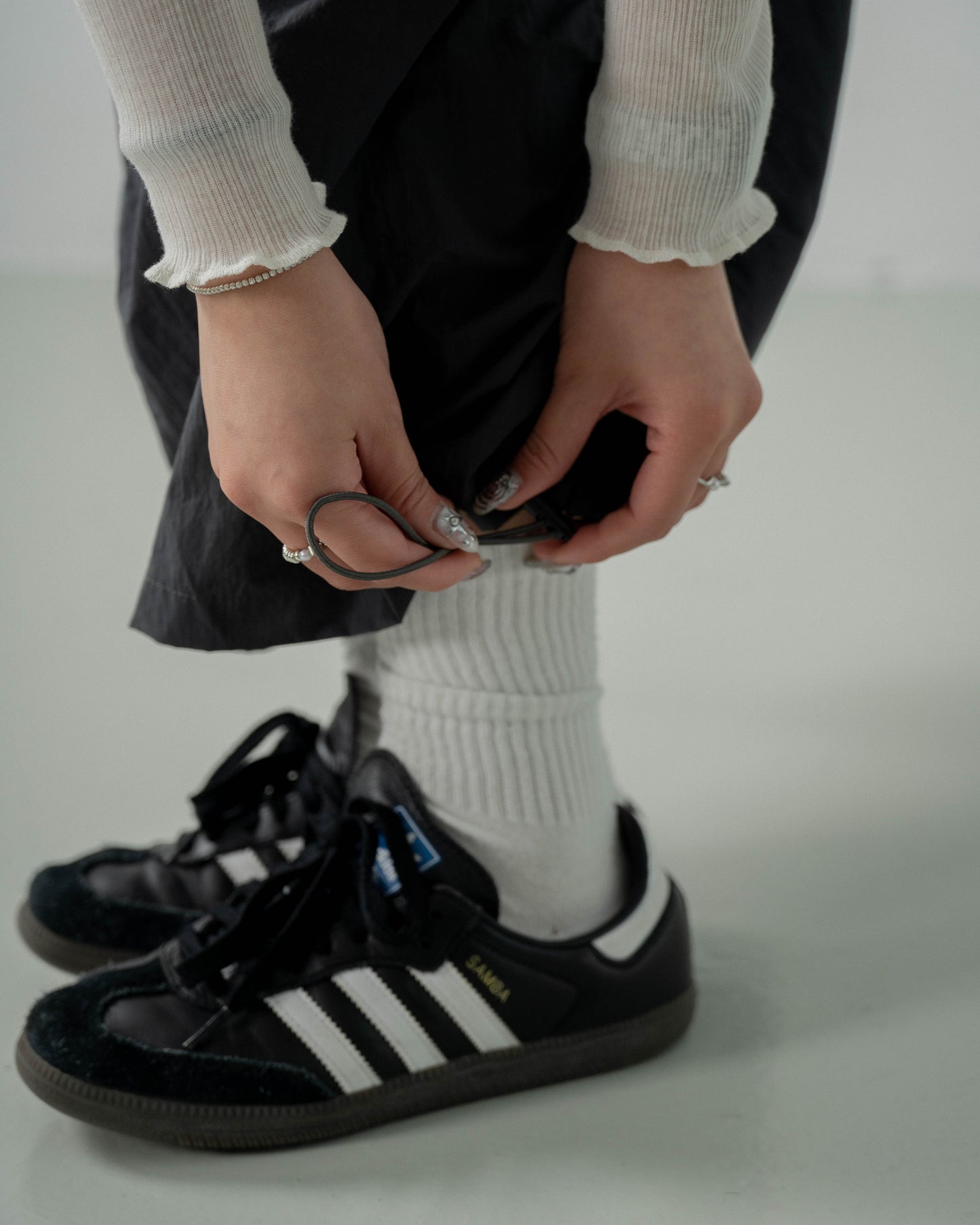 
                  
                    Side Elastic Full Skirts Dark Grey【L23-44DG】
                  
                