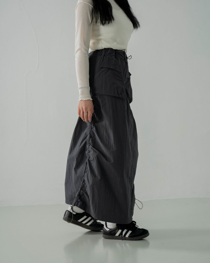 
                  
                    Side Elastic Full Skirts Dark Grey【L23-44DG】
                  
                