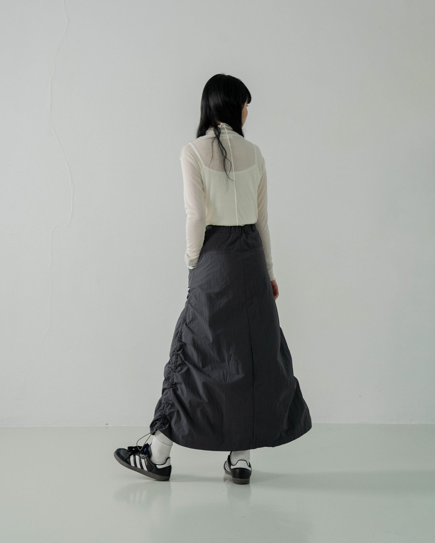 
                  
                    Side Elastic Full Skirts Dark Grey【L23-44DG】
                  
                