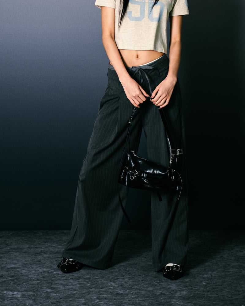 
                  
                    Double Layer Straight Trousers Grey【L25-03GY】
                  
                
