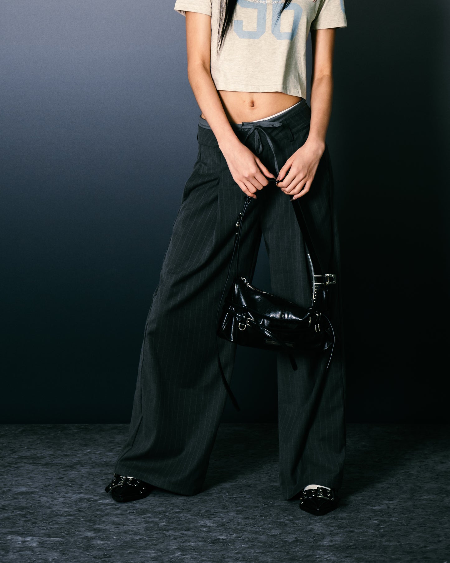 
                  
                    Double Layer Straight Trousers Grey【L25-03GY】
                  
                