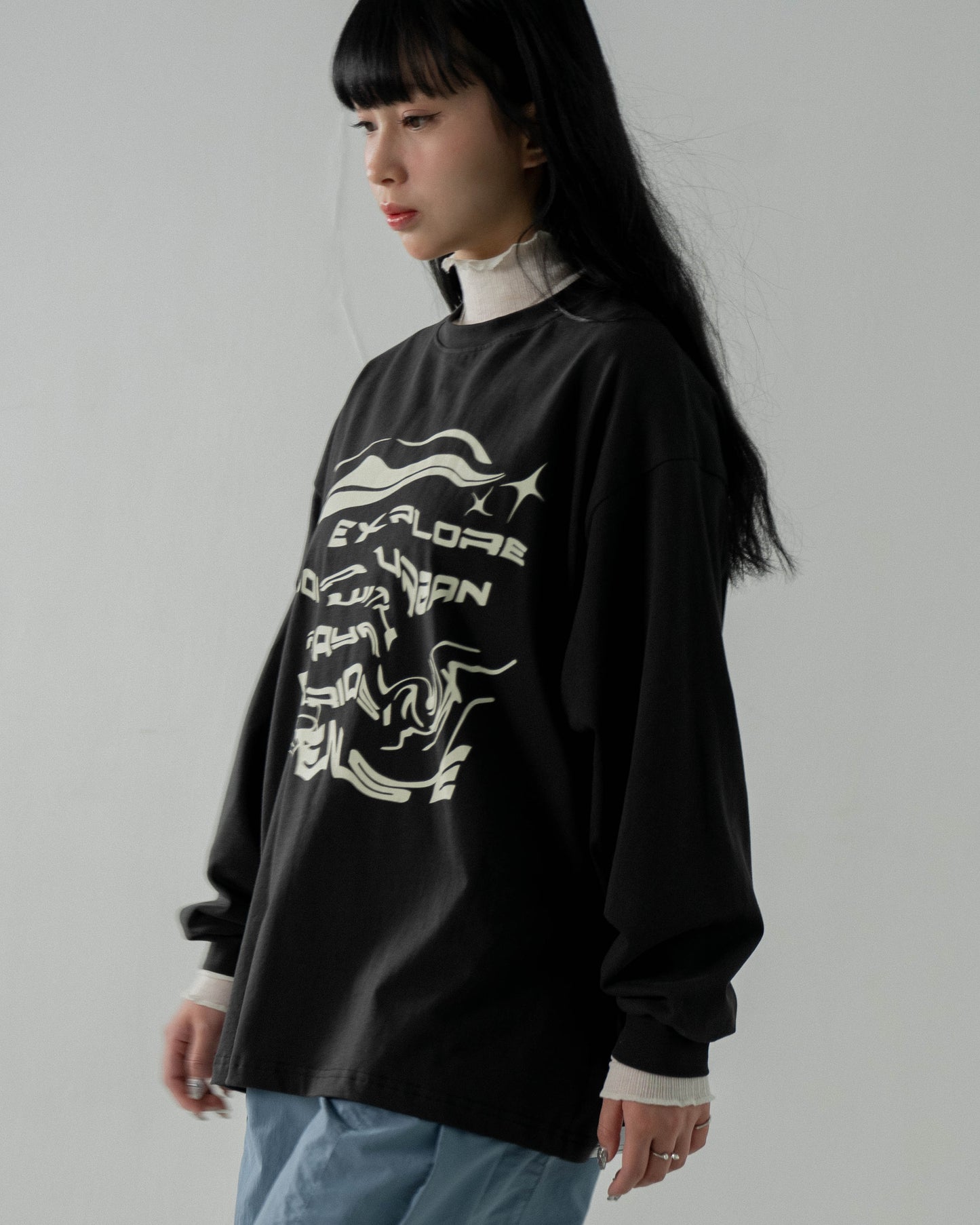 
                  
                    LS Cotton Lipuify Print Tee Ink Black【L23-T04BK】
                  
                