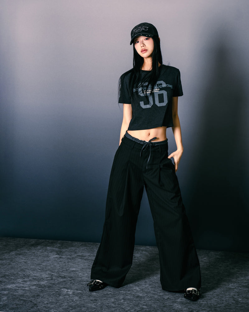 
                  
                    Double Layer Straight Trousers Black【L25-03BK】
                  
                