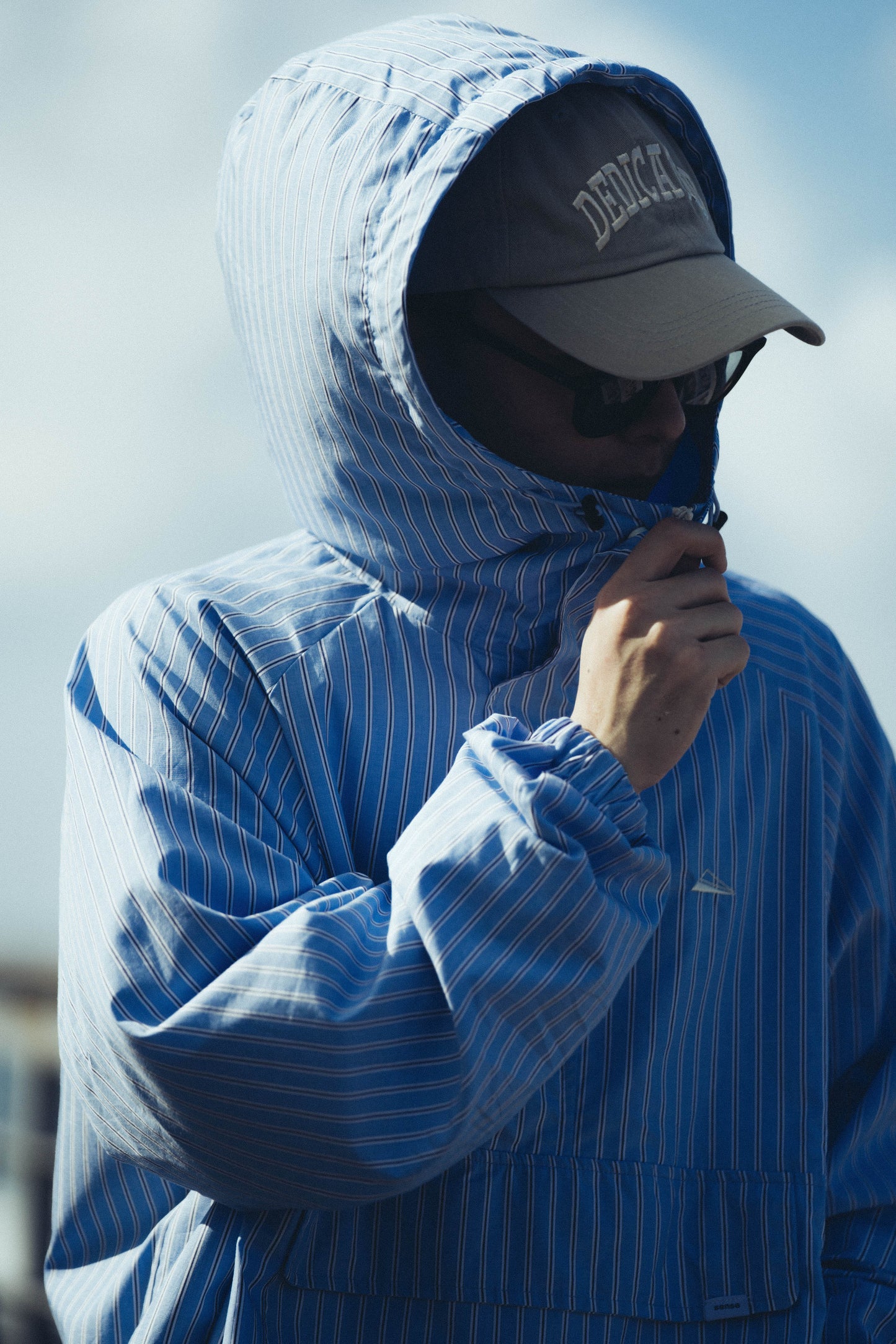 
                  
                    Stripe Zip up Pullover Acid Blue【M23-40AB】
                  
                
