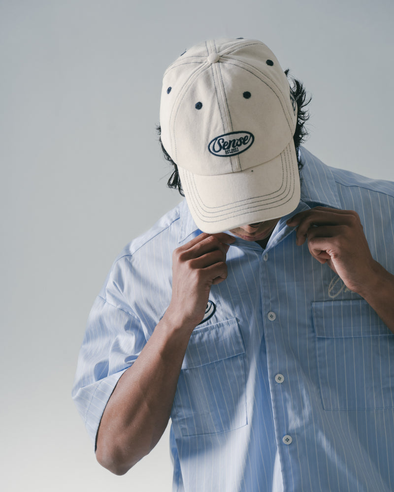 
                  
                    Short Cut Stripe Shirt Light Blue【M25-10LB】
                  
                