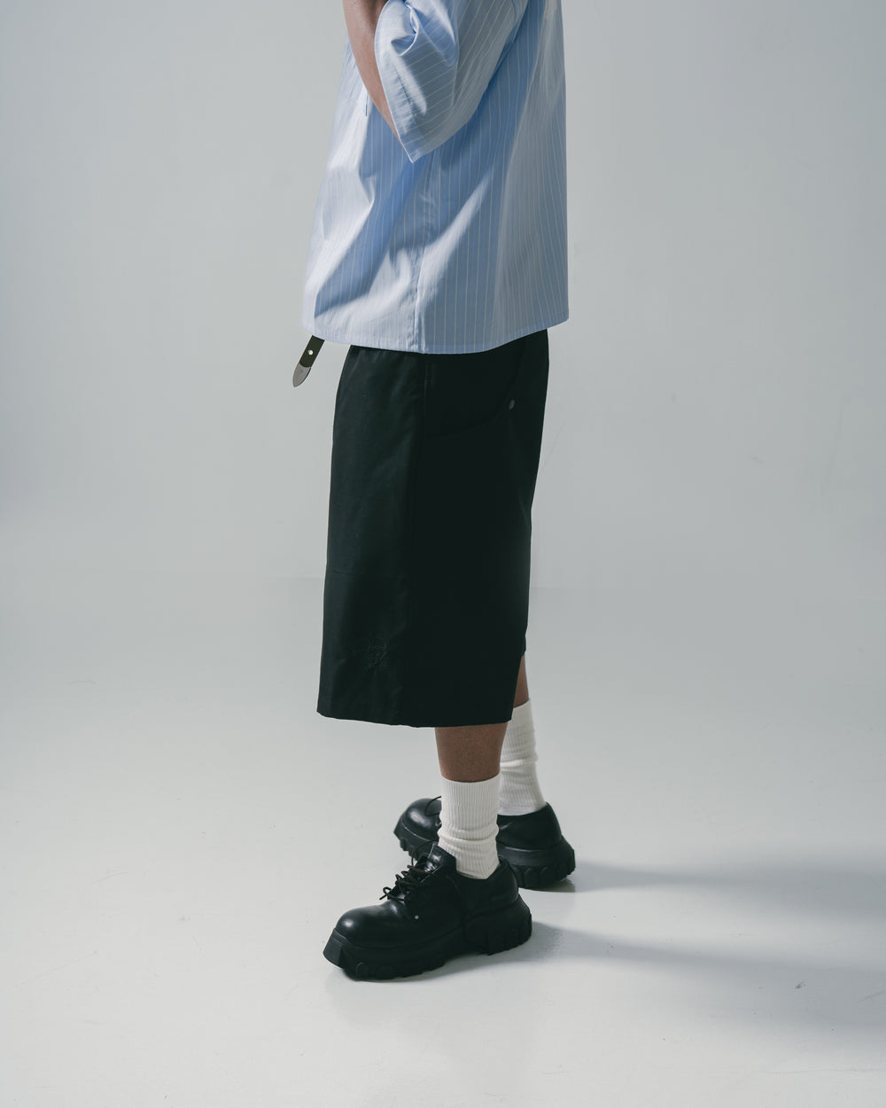 Half & Wide Cut Chino Black【M25-08BK】