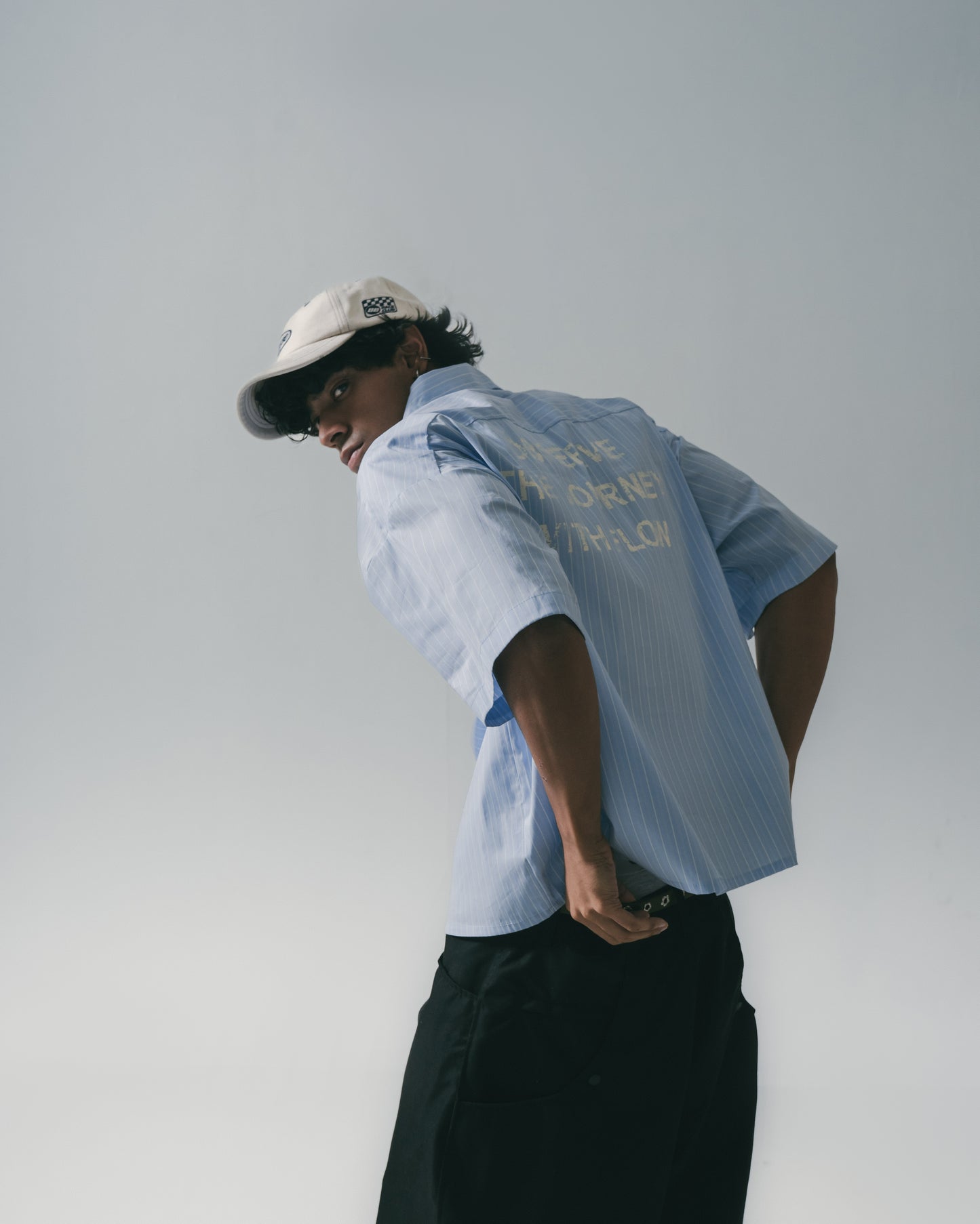 
                  
                    Short Cut Stripe Shirt Light Blue【M25-10LB】
                  
                