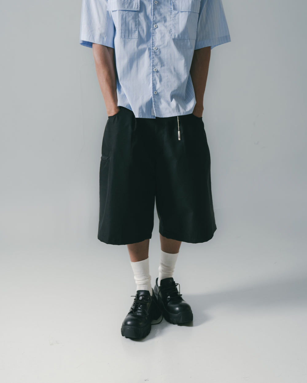 Half & Wide Cut Chino Black【M25-08BK】