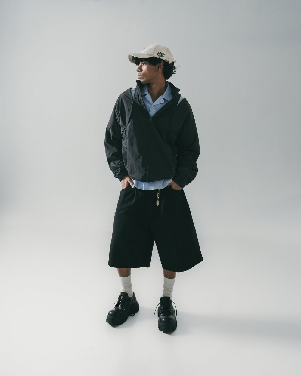 Half & Wide Cut Chino Black【M25-08BK】