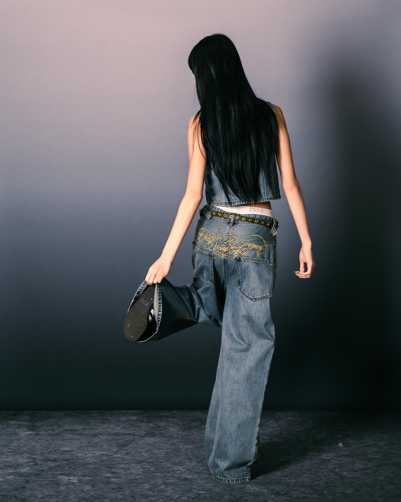 
                  
                    Low-Rise Wide-Leg Jeans Light Indigo【L25-29LI】
                  
                