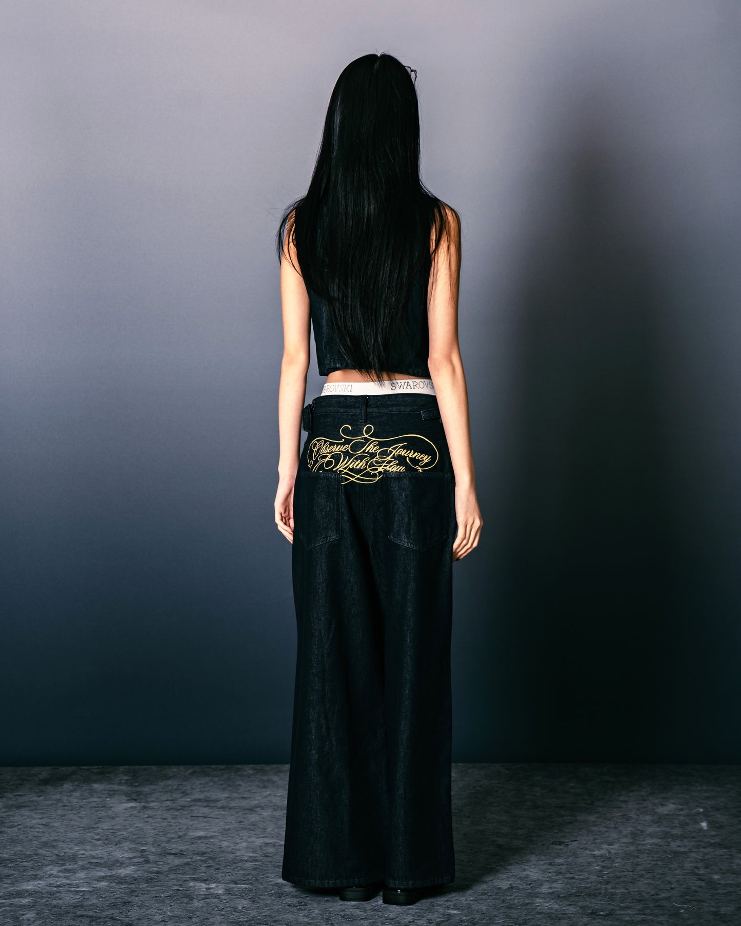
                  
                    Low-Rise Wide-Leg Jeans Pleat Shutter Blue【L26-13PSB】
                  
                