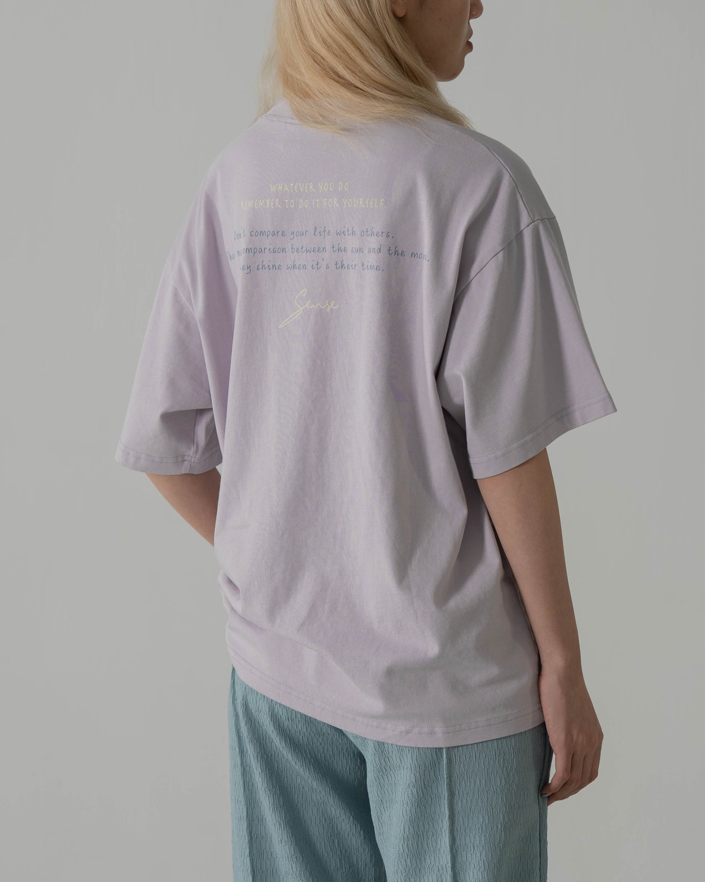 
                  
                    Short Sleeve Print Tee Lilac Purple【L23-T03LP】
                  
                