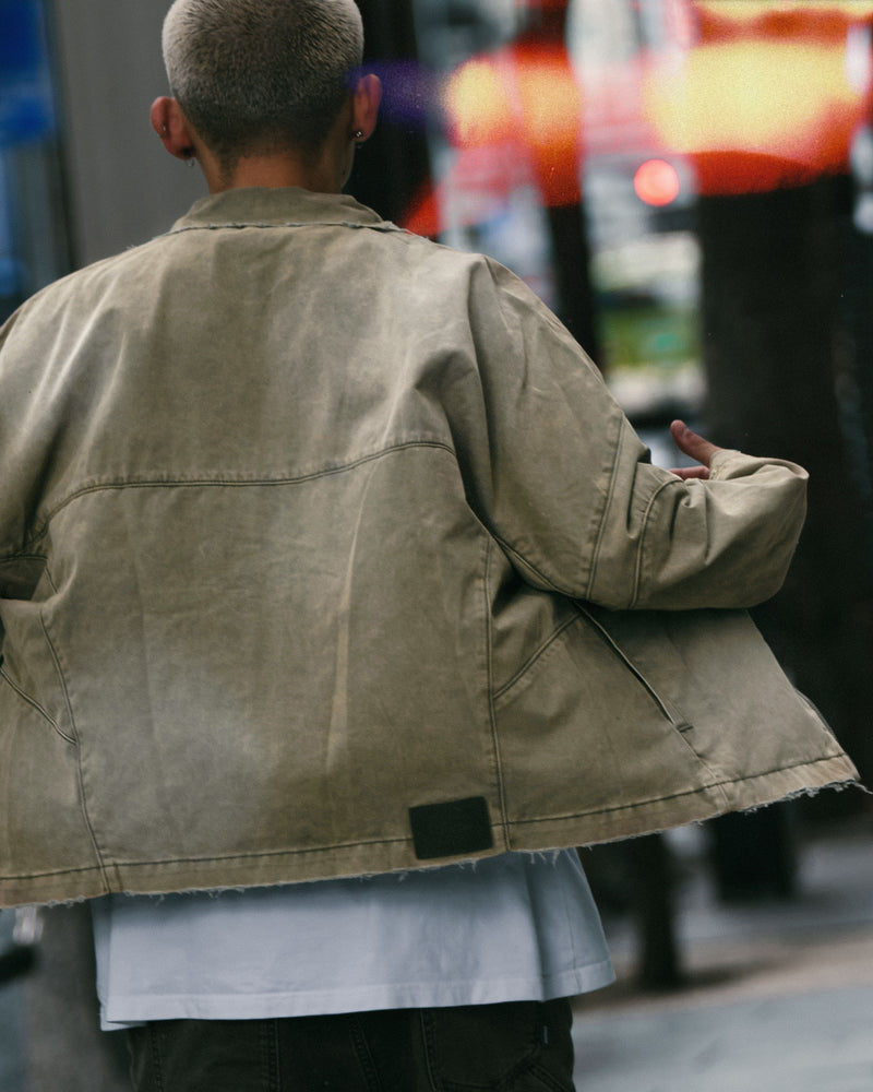
                  
                    Faded Biker Jacket Khaki Light【M24-46KL】
                  
                