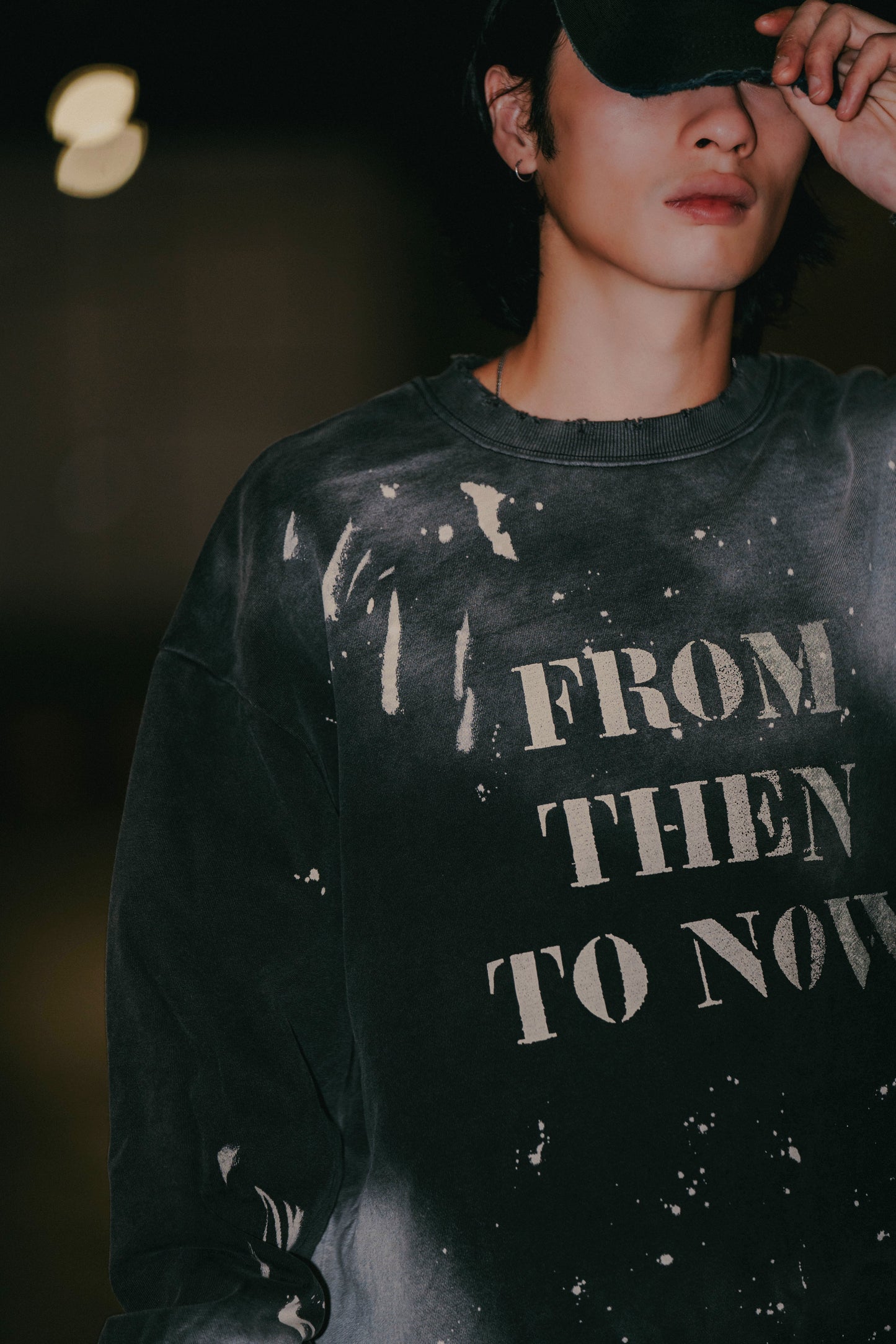 
                  
                    Wash Faded Slogan Crewneck Black【SENxTM-04BK】
                  
                