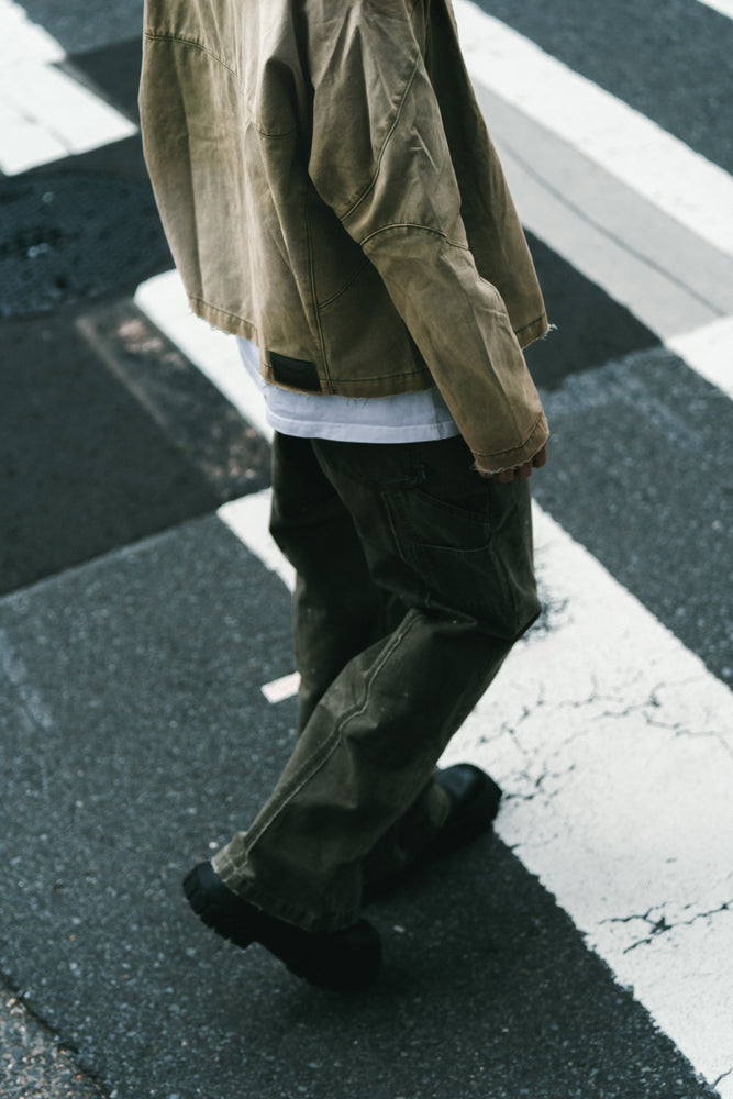 
                  
                    Faded Biker Jacket Khaki Light【M24-46KL】
                  
                