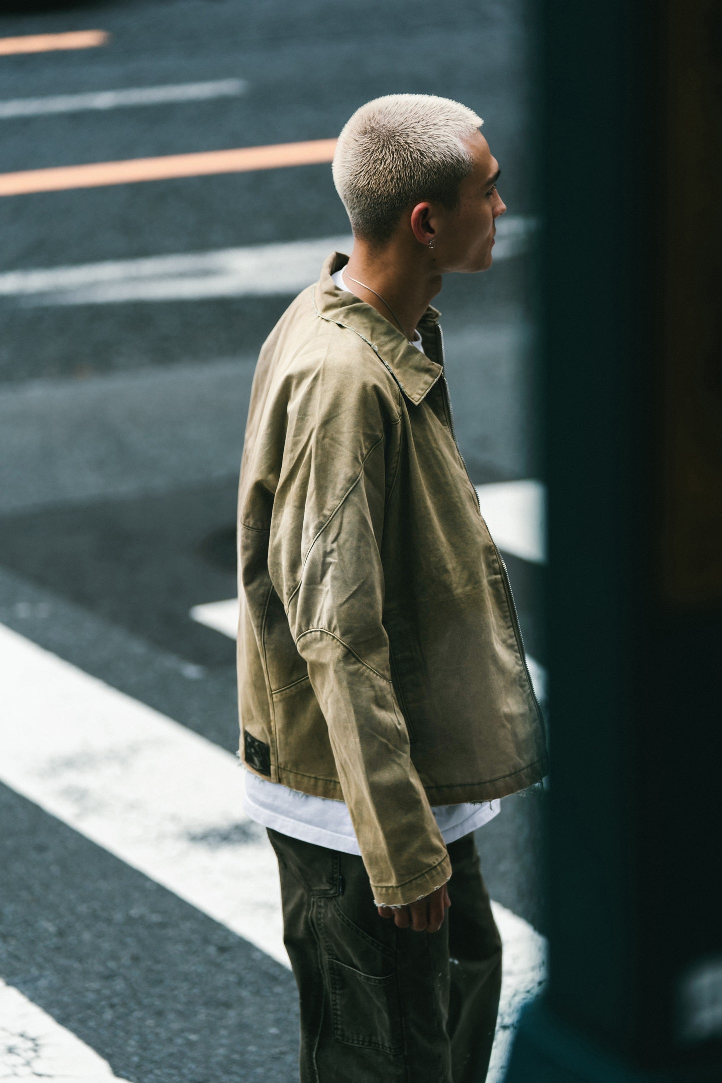 
                  
                    Faded Biker Jacket Khaki Light【M24-46KL】
                  
                
